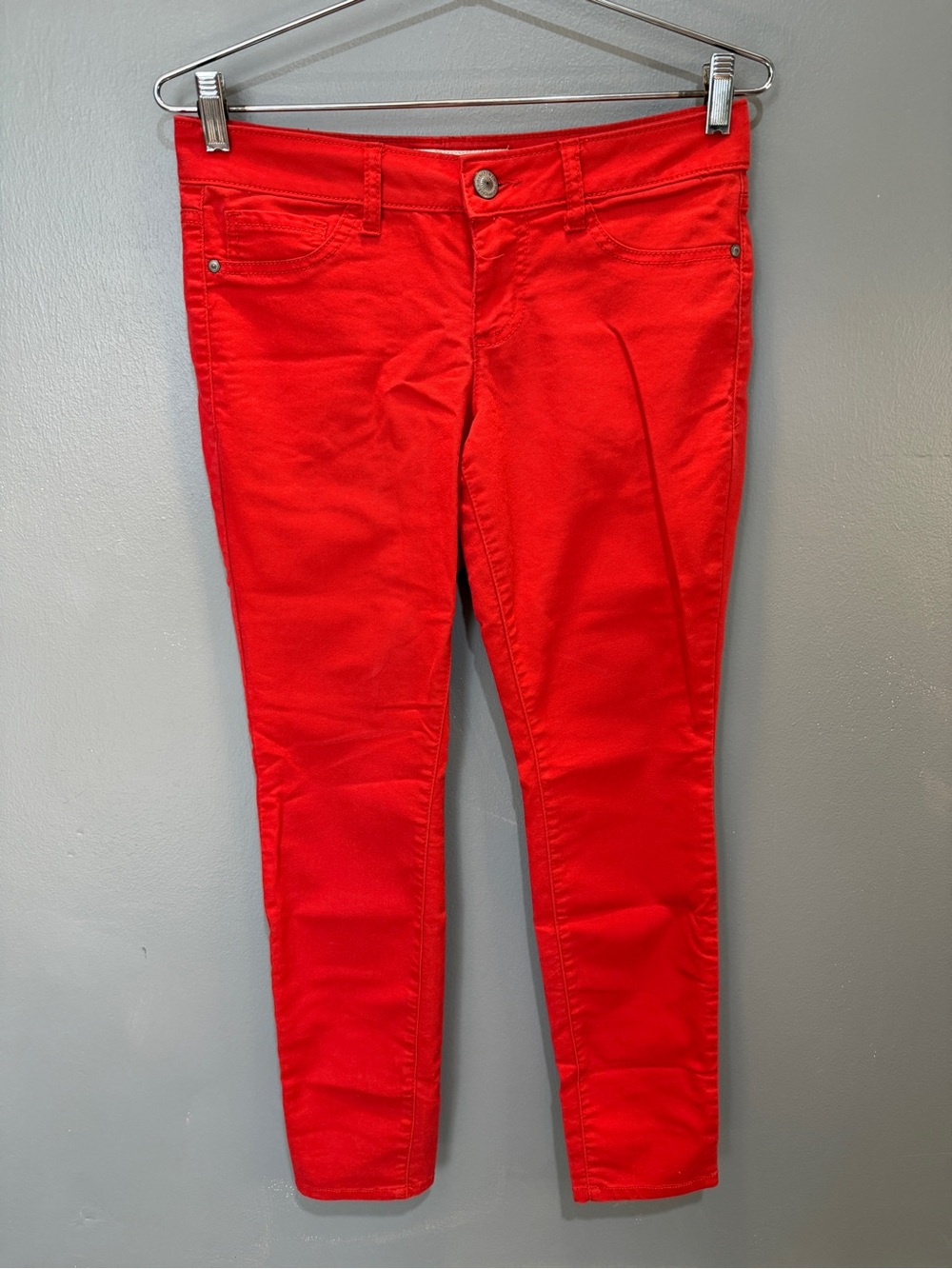 LEI ASHLEY RED LOWRISE SKINNY JEANS SZ 9
